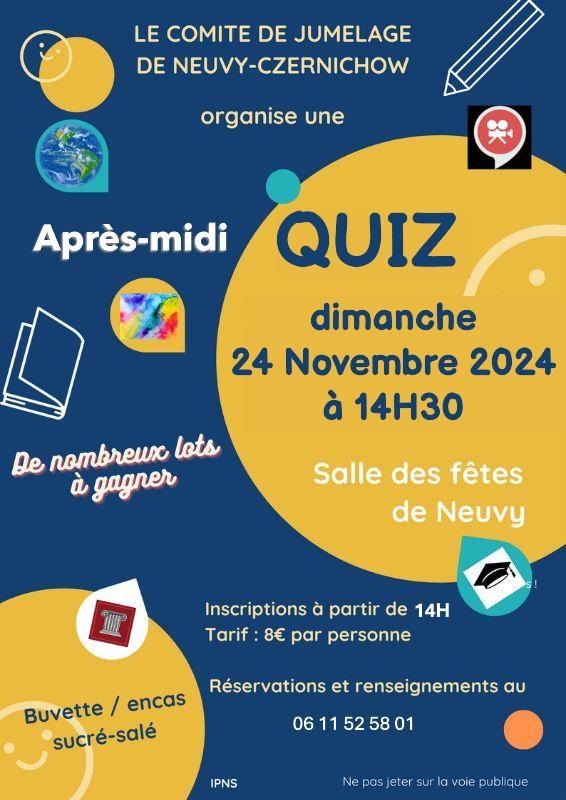 COMITÉ DE JUMELAGE - APRÈS - MIDI QUIZ