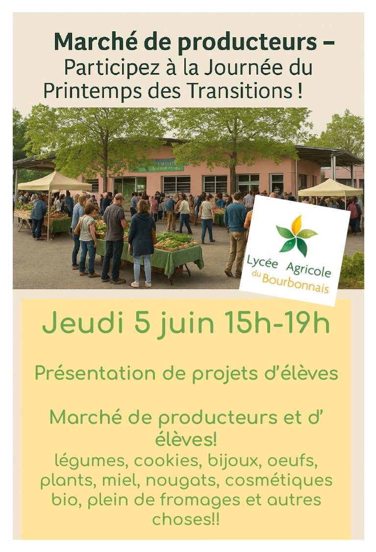 LYCÉE AGRICOLE DU BOURBONNAIS - MARCHÉ DES PRODUCTEURS